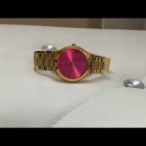 Gold/Pink Michael Kors Watch Runway MK3264